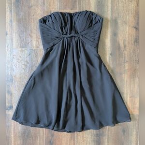 Mori Lee Madeline Gardner Black Cocktail Dress Strapless LBD 5/6 Party Occasion‎